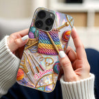 Personalized Crafting Love Featuring Knitting Needles And Yarn