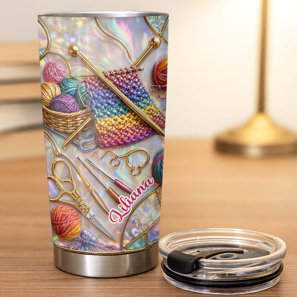 Celebrate Your Creativity With Knitting Tools Tumbler