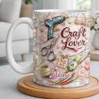 Craft Lover, Made With Love, Glue Gun And Scissors