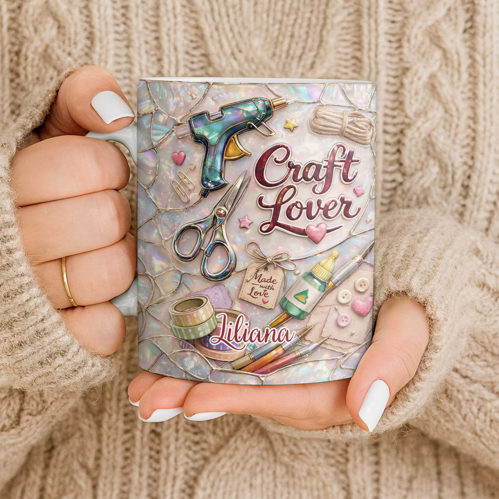 Craft Lover, Made With Love, Glue Gun And Scissors