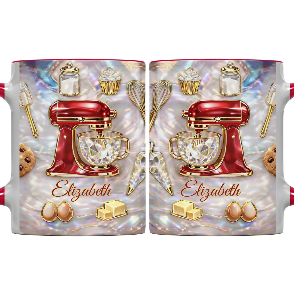 Personalized Kitchen Mixer And Cupcake Design Mug