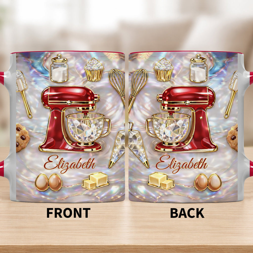 Personalized Kitchen Mixer And Cupcake Design Mug