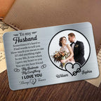 To My Husband, Sometimes It's Hard To Find Words, Hearts and Wedding Photo