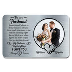 To My Husband, Sometimes It's Hard To Find Words, Hearts and Wedding Photo