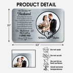 To My Husband, Sometimes It's Hard To Find Words, Hearts and Wedding Photo