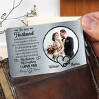 To My Husband, Sometimes It's Hard To Find Words, Hearts and Wedding Photo