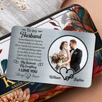To My Husband, Sometimes It's Hard To Find Words, Hearts and Wedding Photo