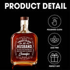 Congrats On Being My Husband, Whiskey Bottle With Elegant Script