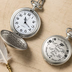 To My Husband, I Loved You Then, Roses and Hearts - Personalized Silver Plated Pocket Watch - HSB045_SWATCH