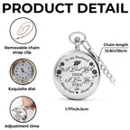To My Husband, I Loved You Then, Roses and Hearts - Personalized Silver Plated Pocket Watch - HSB045_SWATCH