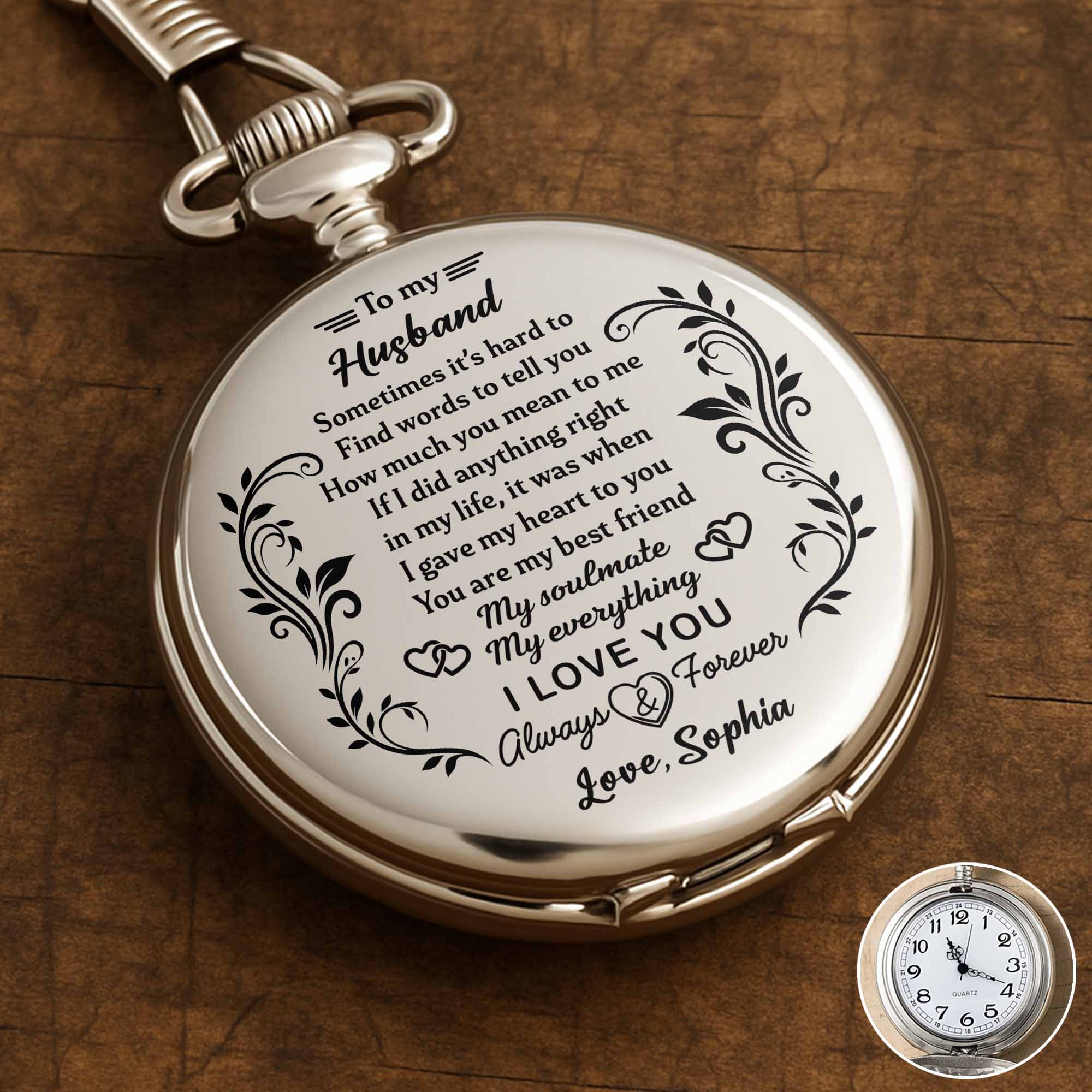 To My Husband, My Soulmate, My Everything With Floral Design