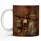 Duck Hunting Camp With Rifle and Ducks
