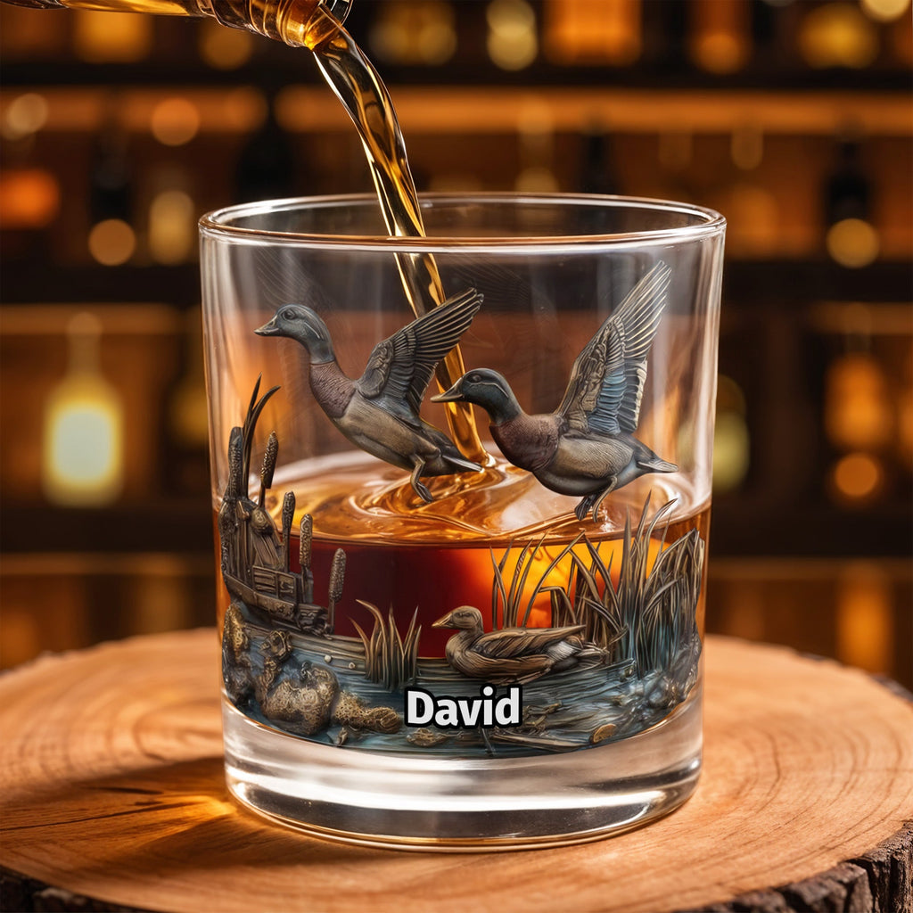 Customize This Beautiful Glass With Ducks And Nature