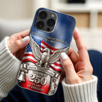 United States Of America 250th Anniversary Eagle Flag And Liberty Bell Design - Personalized Clear Phone Case - INDE064_PHC