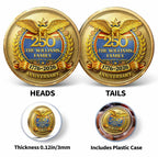 The Family United States Of America Anniversary Eagle Laurel Wreath - Custom Commemorative Coin - INDE167_KCOIN