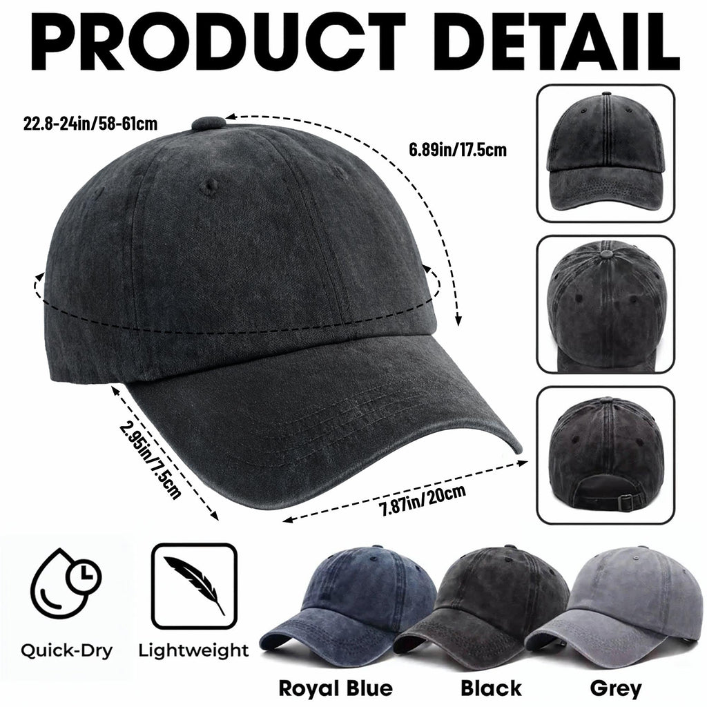250th Anniversary Bald Eagle Statue Of Liberty And Flag Patriotic Design - Personalized Custom Washed Denim Cap - INDE185_WDCAP