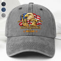 250th Anniversary Bald Eagle Statue Of Liberty And Flag Patriotic Design - Personalized Custom Washed Denim Cap - INDE185_WDCAP