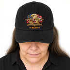 250th Anniversary Bald Eagle Statue Of Liberty And Flag Patriotic Design - Personalized Custom Washed Denim Cap - INDE185_WDCAP