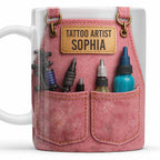 Tattoo Artist Customized Name With Tattoo Machines And Ink Bottles