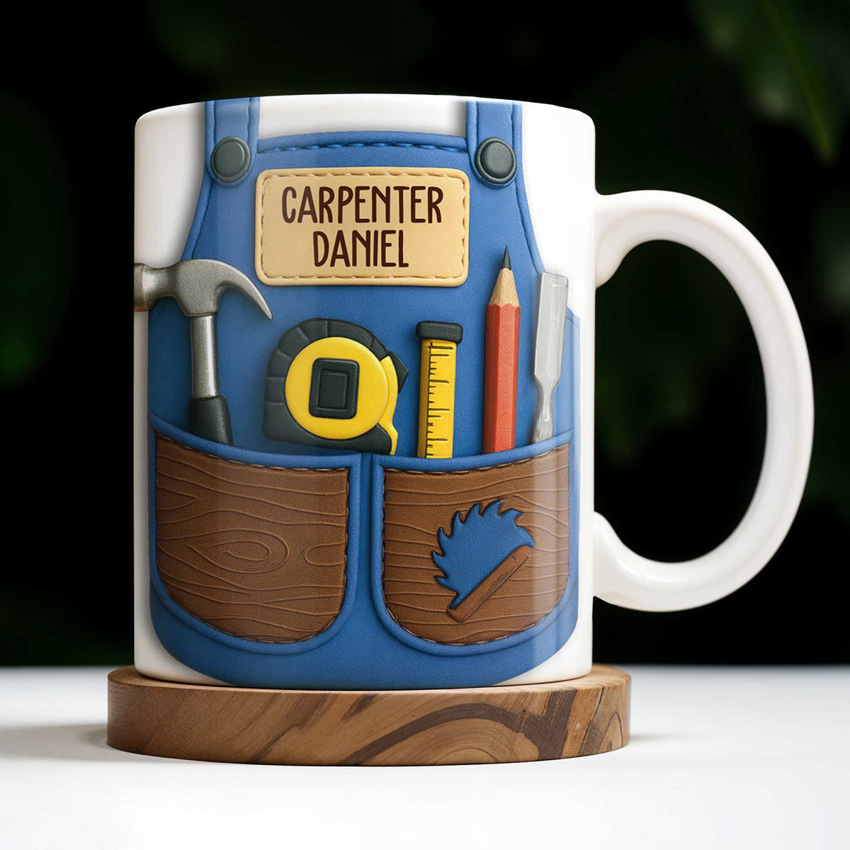Carpenter Daniel Hammer, Tape Measure, Pencil, Saw