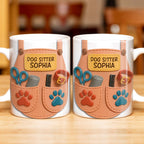 Dog Sitter Customizable Name With Paw Prints And Pet Care Essentials