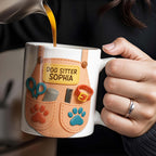 Dog Sitter Customizable Name With Paw Prints And Pet Care Essentials