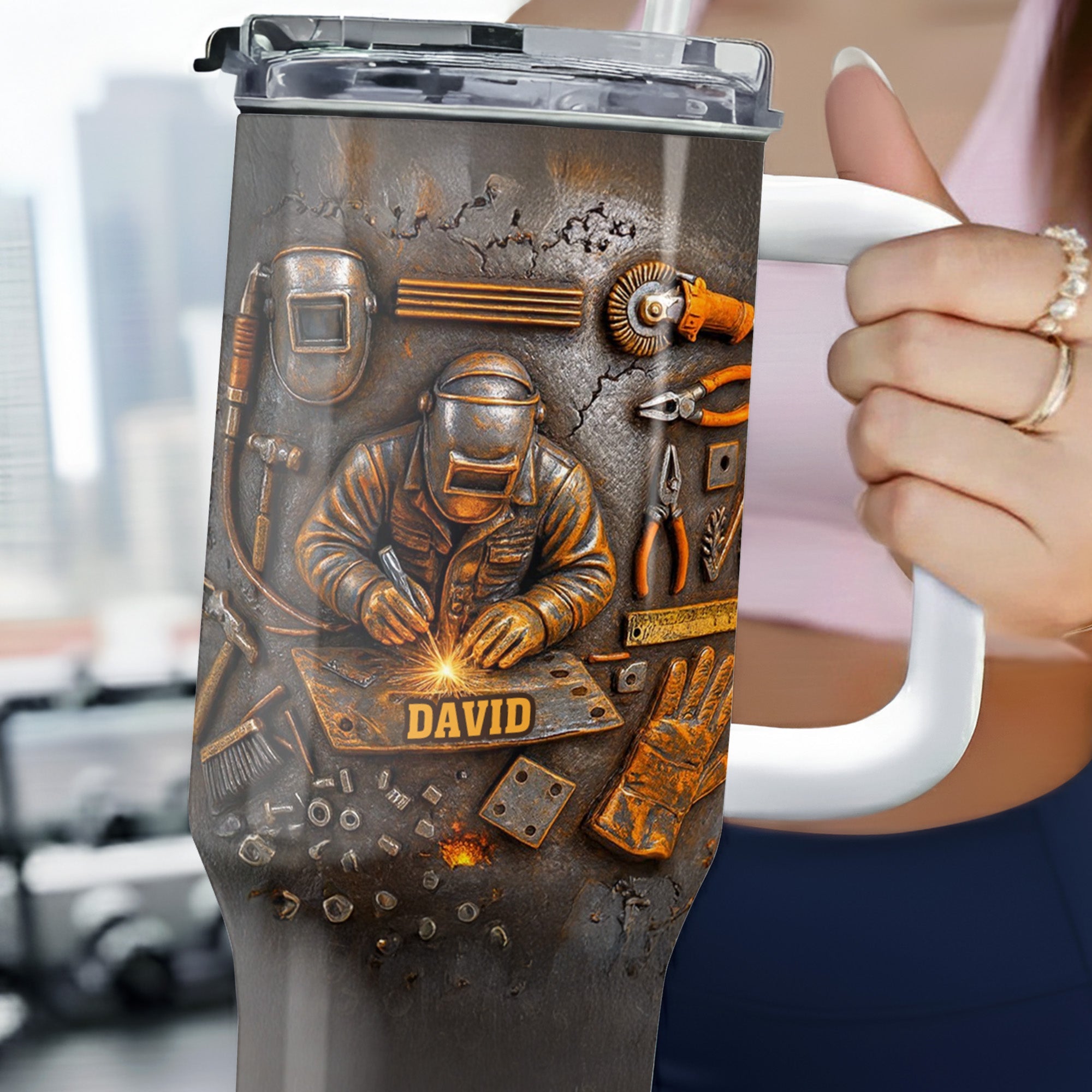 Customizable Design Celebrating Welder And Tools