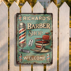 Welcome To Our Barber Shop Featuring Classic Barber Tools