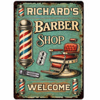 Welcome To Our Barber Shop Featuring Classic Barber Tools