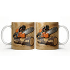 Rugged Chainsaw And Wood Design