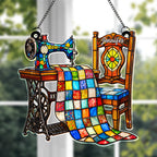 Cherish Your Passion For Crafting, Sewing Machine and Quilt