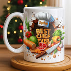 Best Chef Ever With Chef Hat And Vegetables