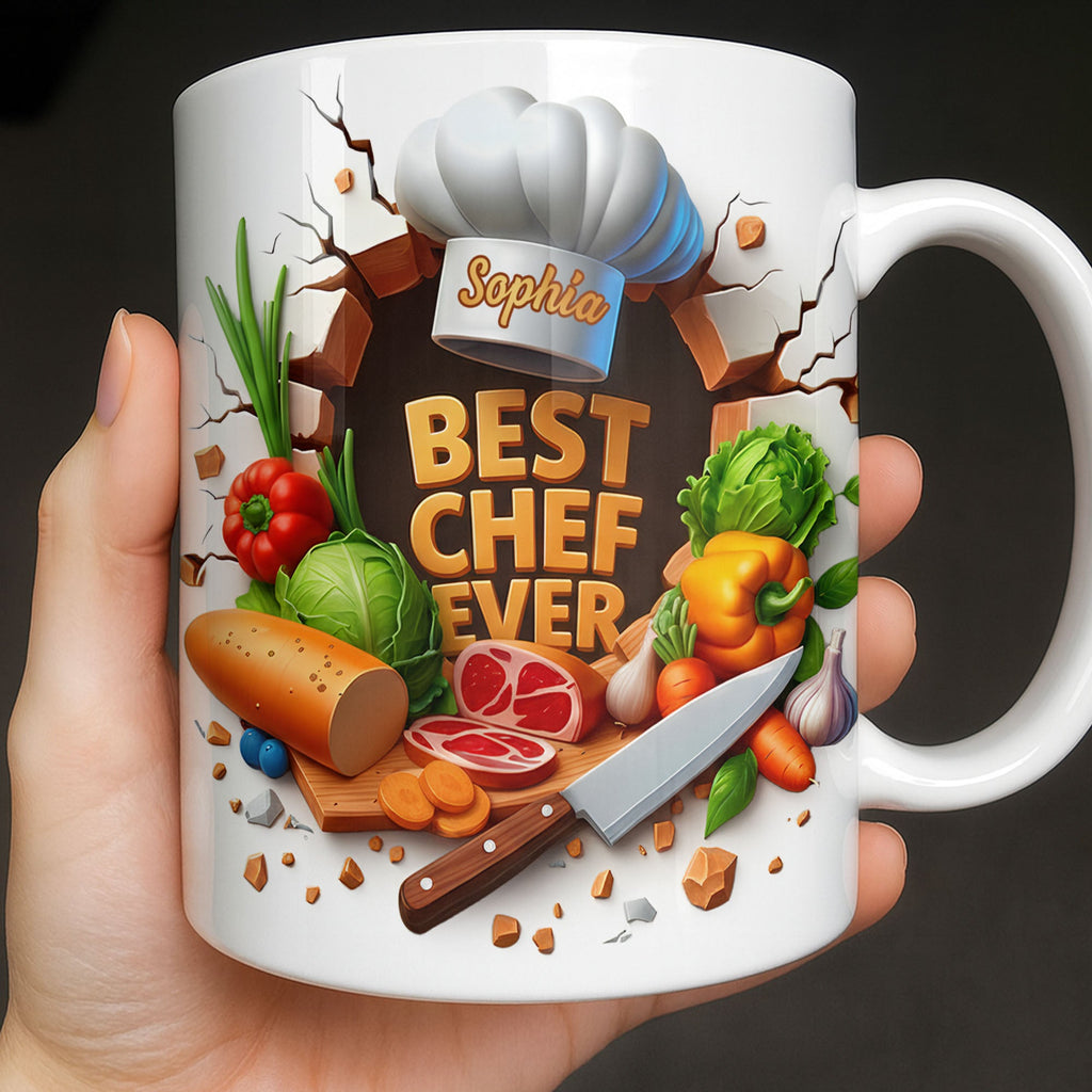 Best Chef Ever With Chef Hat And Vegetables