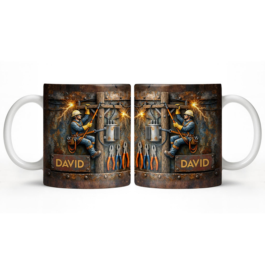 Celebrate The Hardworking Lineman With A Custom Mug