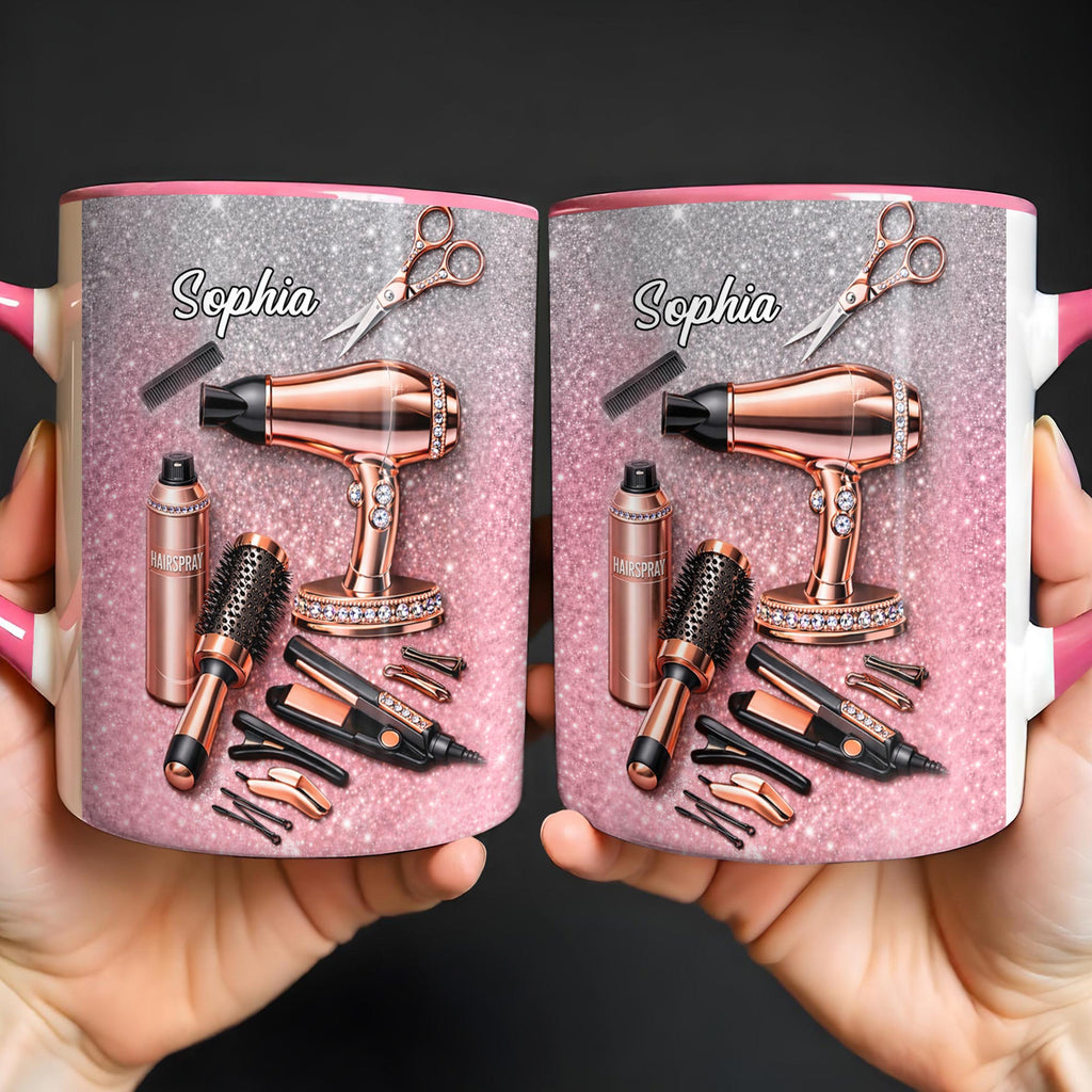 Stylist Tools and Sparkles Hair Dryer Scissors and Flat Iron
