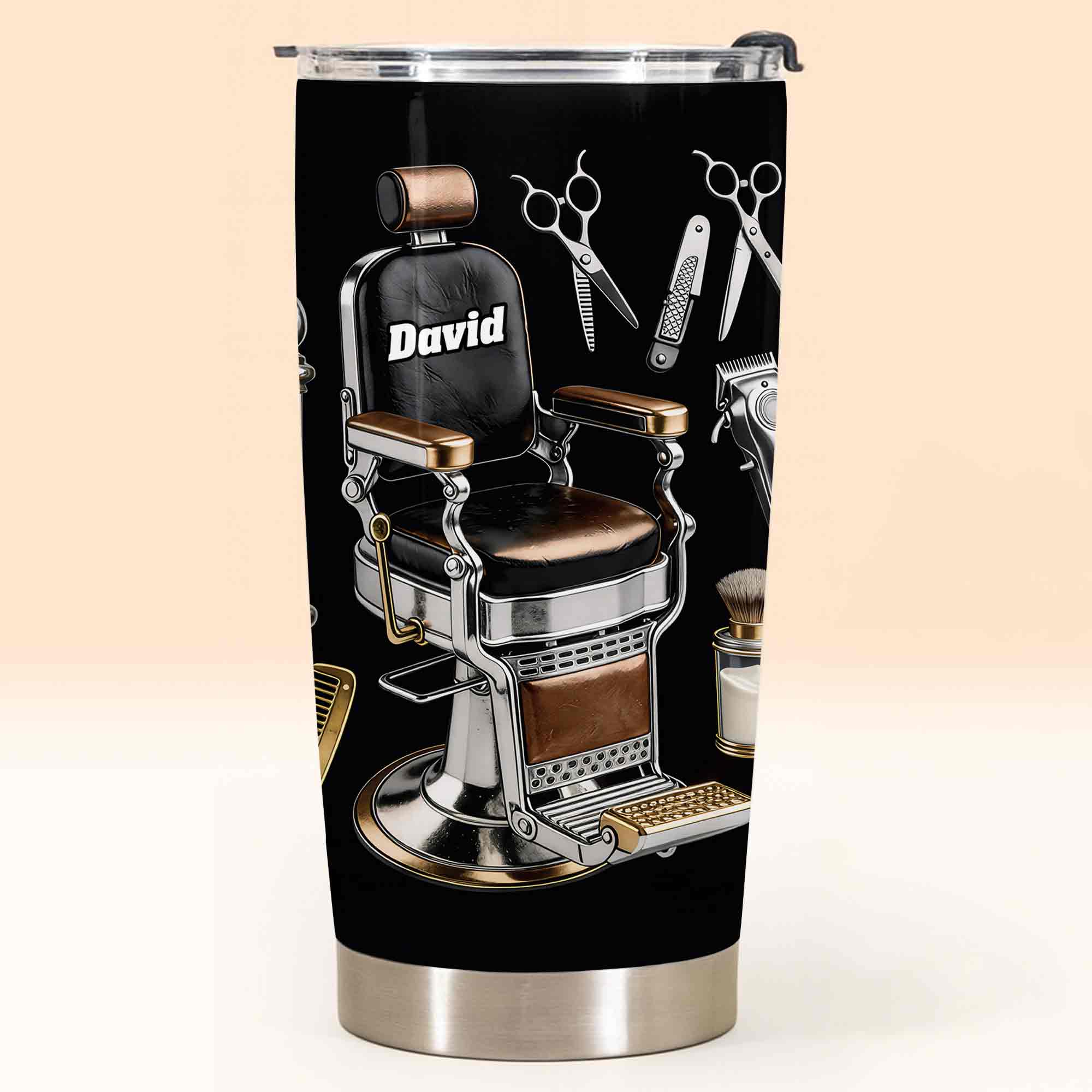 Vintage Barber Shop Tools And Professional Chair Personalized Design