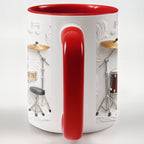 A Drummer's Heart Beats With Rhythm Custom Drum Set And Music Notes