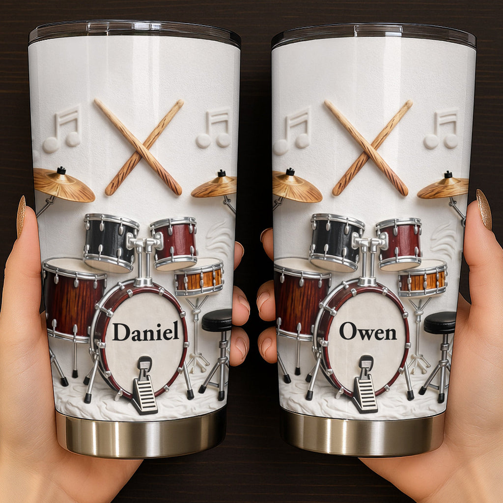 A Passion For Rhythm Drum Set And Musical Notes