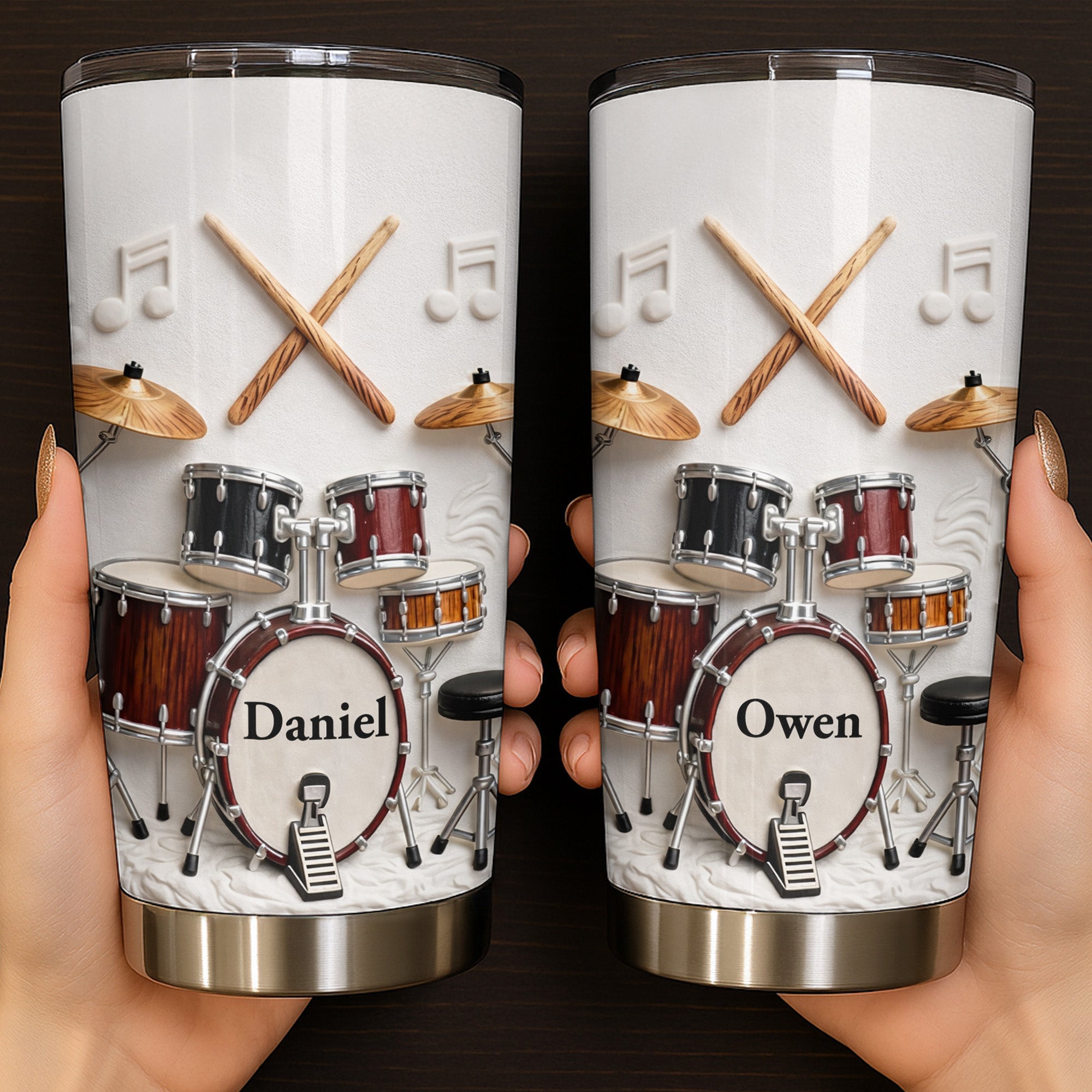A Passion For Rhythm Drum Set And Musical Notes