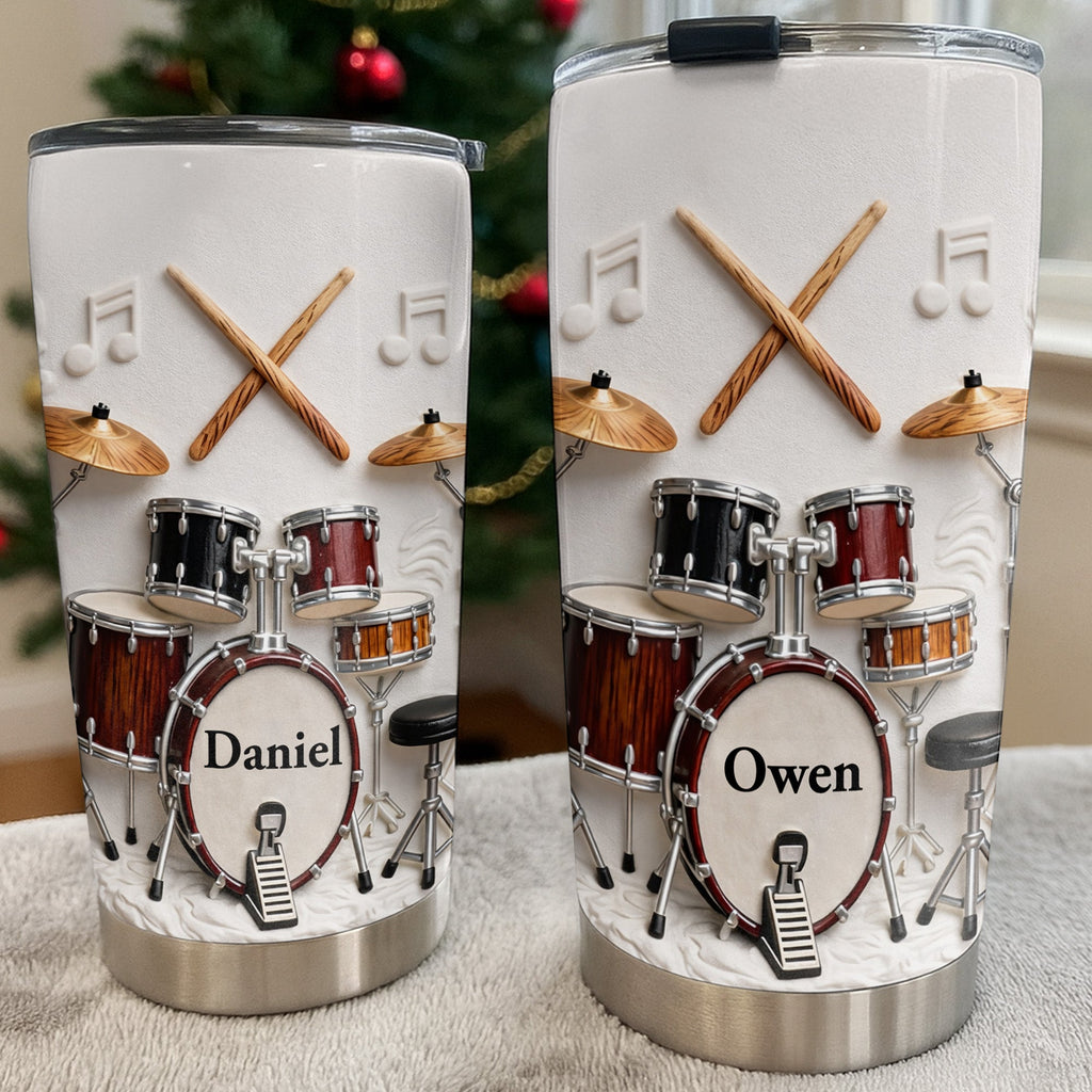A Passion For Rhythm Drum Set And Musical Notes