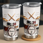 A Passion For Rhythm Drum Set And Musical Notes