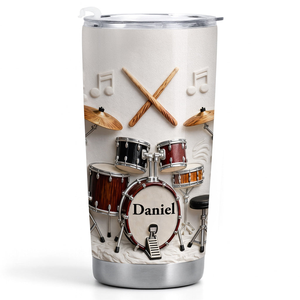 A Passion For Rhythm Drum Set And Musical Notes