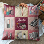 Nail Artist Studio Equipment And Tools With Manicure Accessories - Personalized Custom Pillow, Insert Included - JBS219_PLW