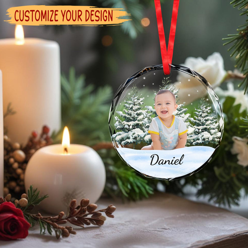Capture Your Magical Moments Forever Ornament - Personalized Custom Circle Glass Ornament - KID010_CGOR