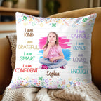 I Am Brave, I Am Loved, Positive Affirmations With Colorful Doodles