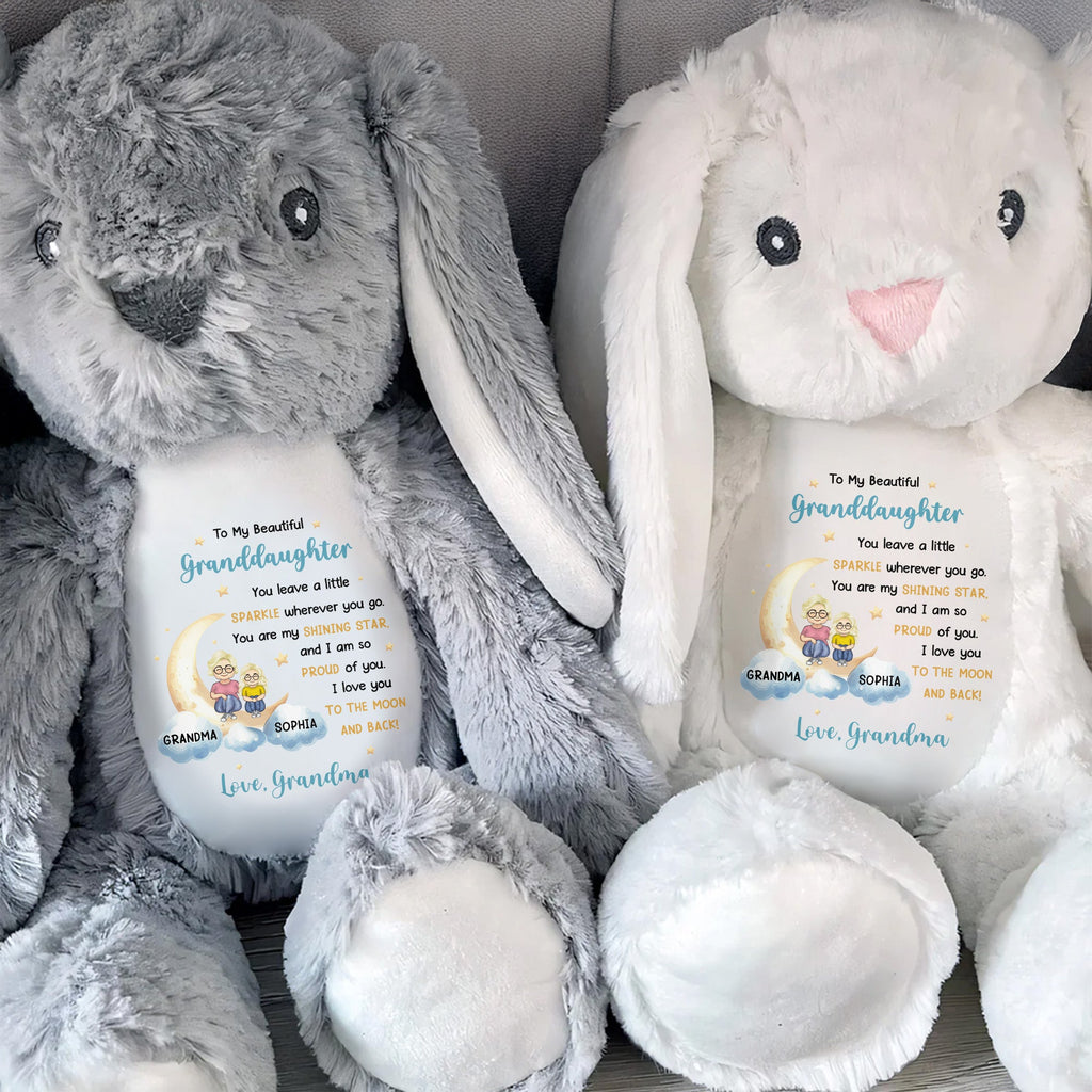 To My Beautiful Granddaughter, You Leave A Little Sparkle Wherever You Go, Stuffed Bunny and Stars