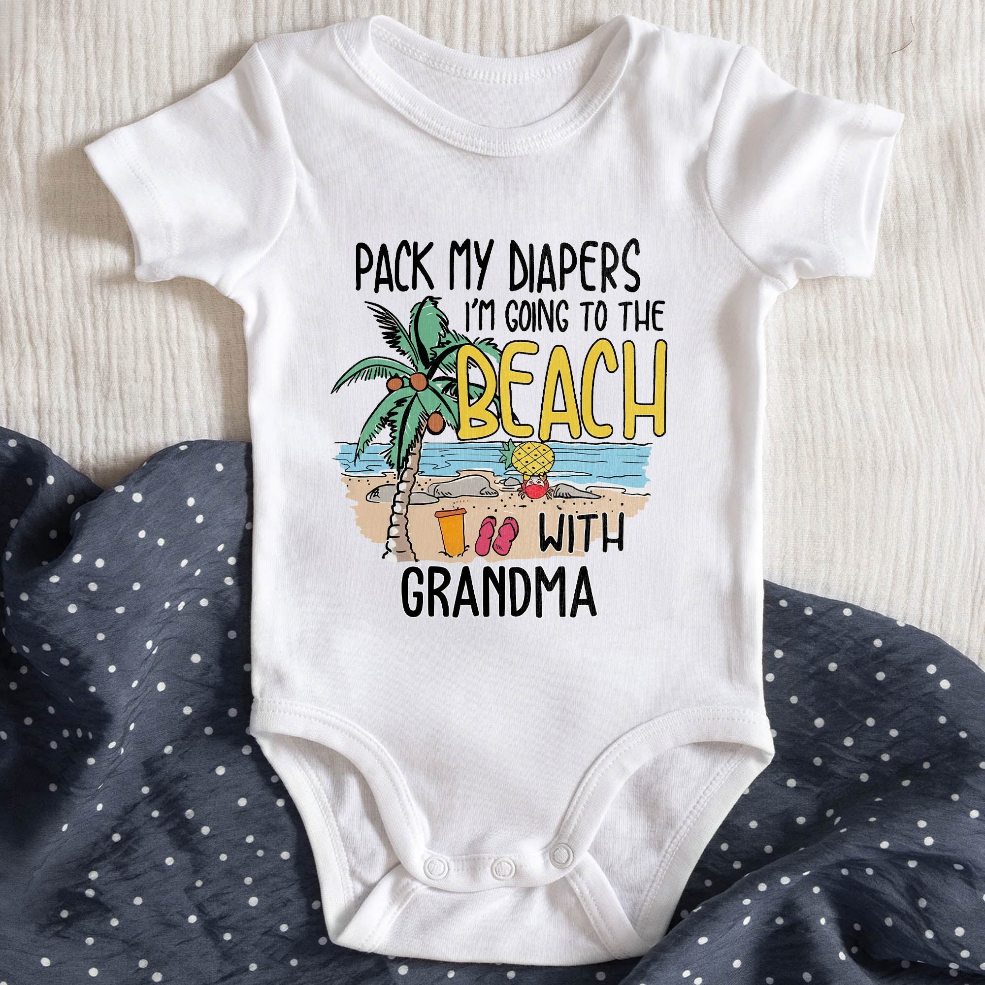 Pack My Diapers, Going To The Beach With Palm Tree