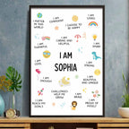I Am Cool, I Am Proud of Myself, Confidence Boosting Art - Personalized Custom Vertical Poster - KID231_VPOS