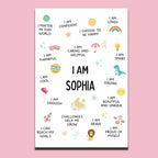 I Am Cool, I Am Proud of Myself, Confidence Boosting Art - Personalized Custom Vertical Poster - KID231_VPOS