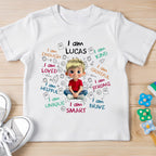 I Am Enough, Loved, Kind, Positive Affirmation T-shirt For Kids - Personalized Custom Youth T-shirt - KID243_WYOU